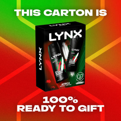 Lynx Africa Duo gift set body spray and wash, UK version