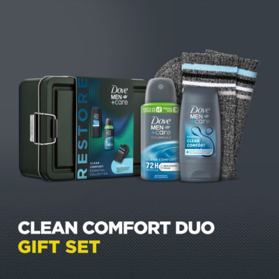 Dove Men+Care gift set body wash antiperspirant tin (British brand)