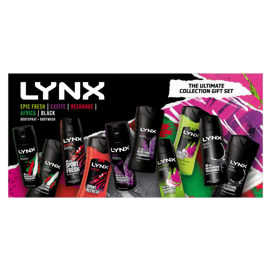 Lynx Body Spray Gift Set Ultimate Collection 10 piece