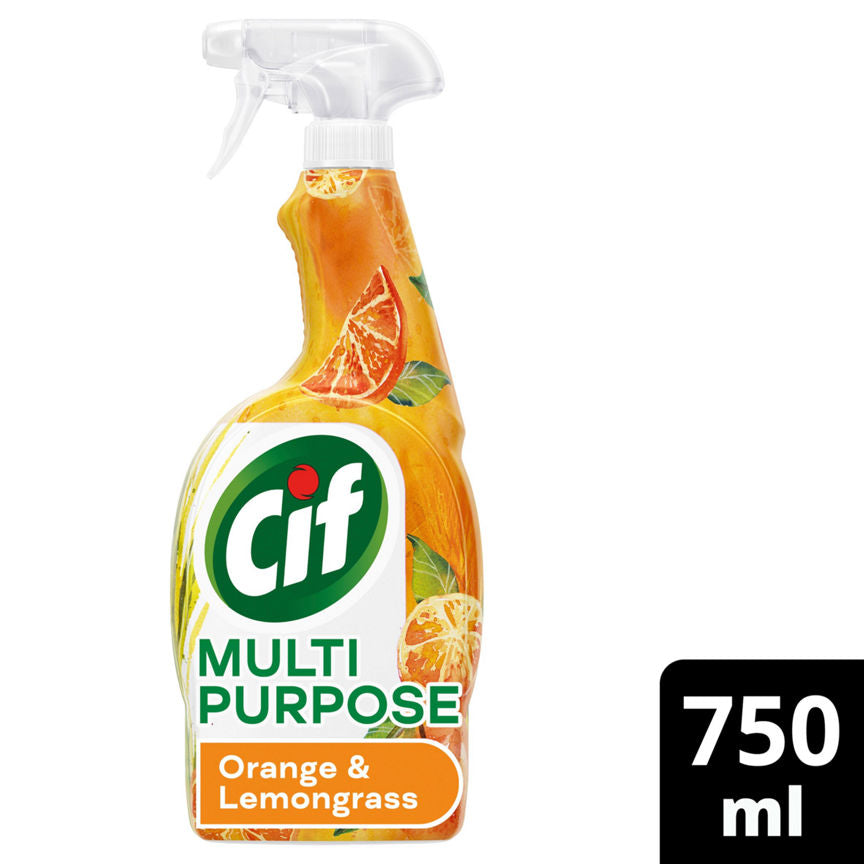 Cif Multipurpose Cleaner Spray Orange & Lemongrass 750 ml GOODS ASDA   