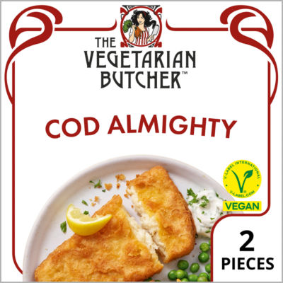 Vegetarian Butcher cod alternative battered fillet 180g (British brand)