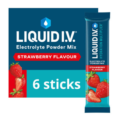 ASDA Liquid IV Hydration Multiplier Strawberry Electrolyte Powder Mix 6 Sachets- Buy online at McGrocer