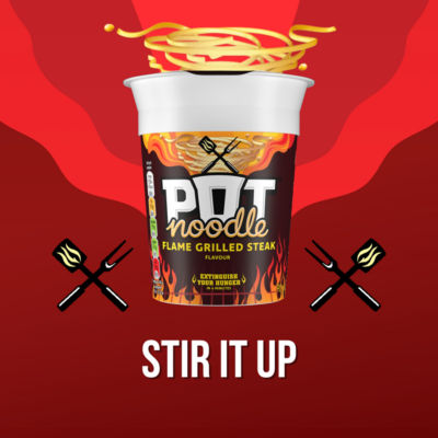 Pot Noodle instant noodles Flame Grilled Steak 90g - British product