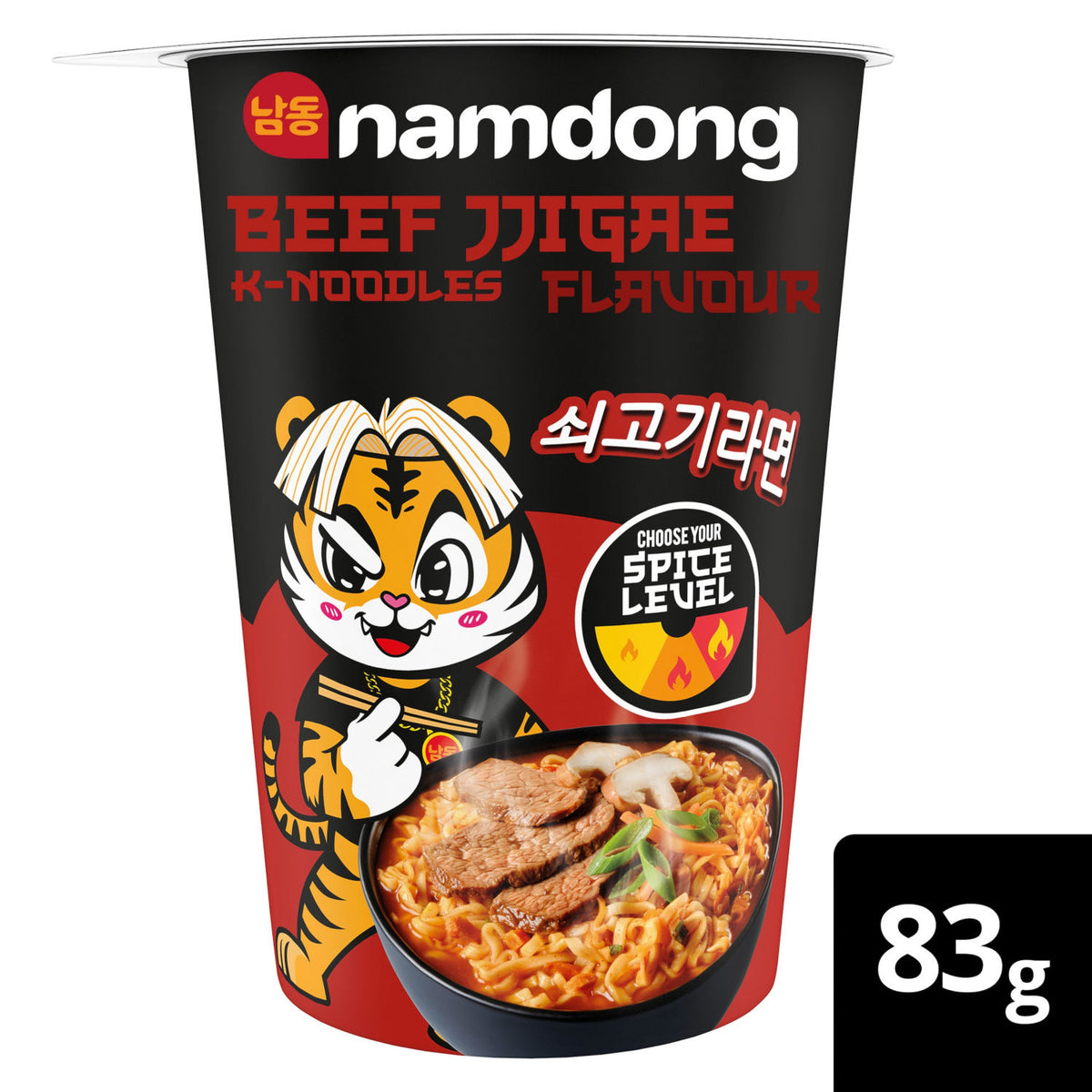 Namdong instant noodle pot beef jjigae flavour 83g (British brand)