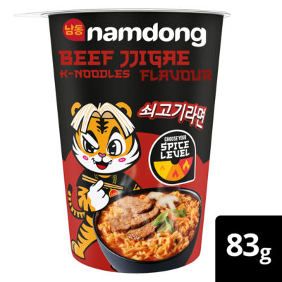 Namdong instant noodle pot beef jjigae flavour 83g (British brand)