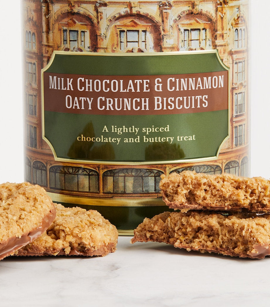 Harrods chocolate and cinnamon oat biscuit tin 200g, UK version