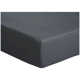 Habitat Cotton Rich 180 TC Plain Charcoal Fitted Sheet- King
