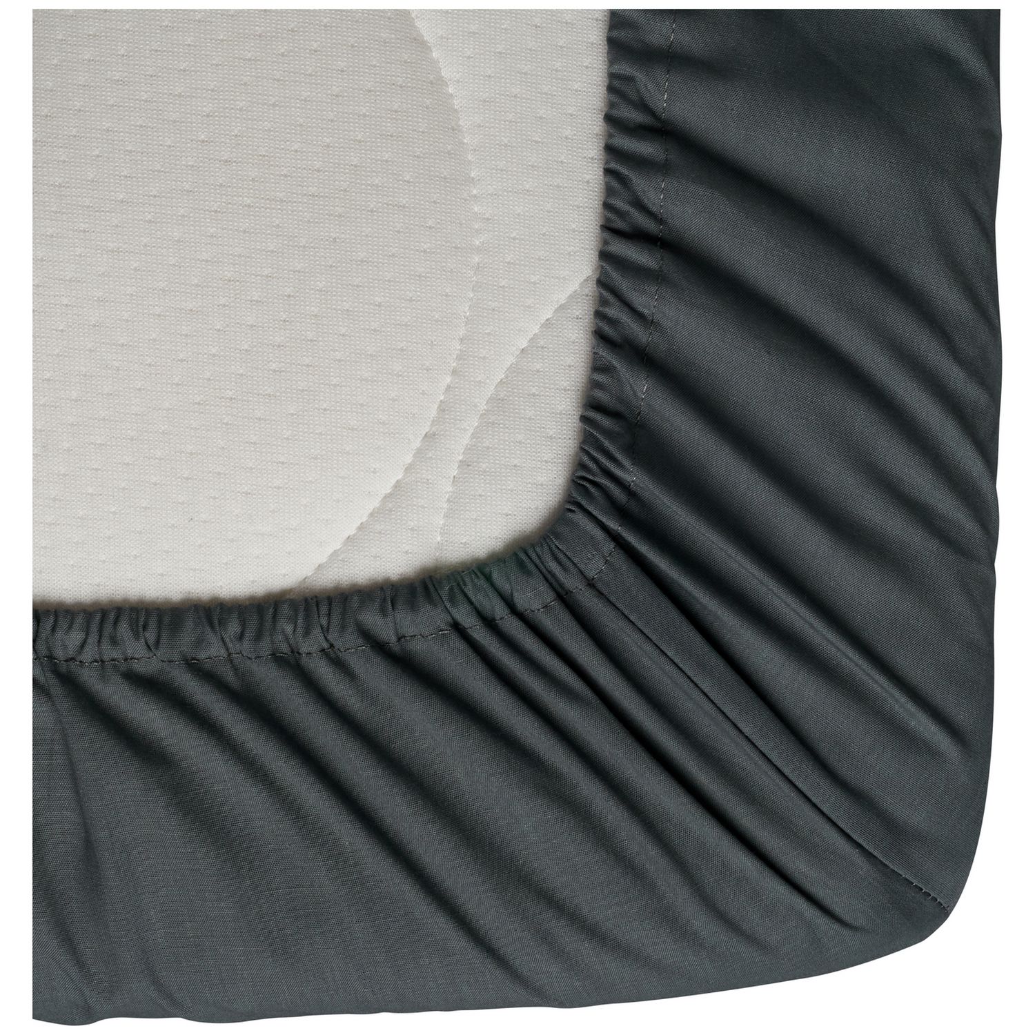Habitat Cotton Rich 180 TC Plain Charcoal Fitted Sheet- King