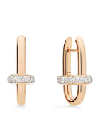 Pomellato Iconica hoop earrings rose gold diamond, UK version