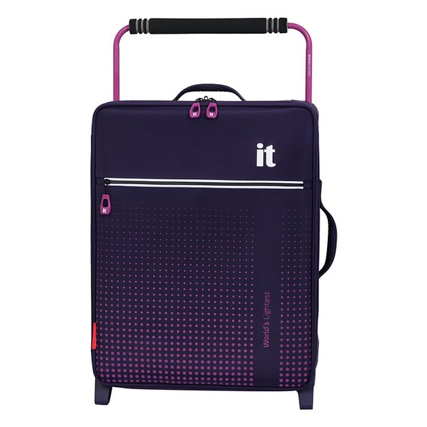 it Luggage 2 wheel cabin suitcase 55cm purple (British brand)