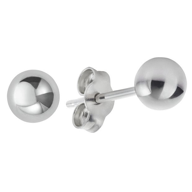 Revere white gold ball stud earrings (British brand)