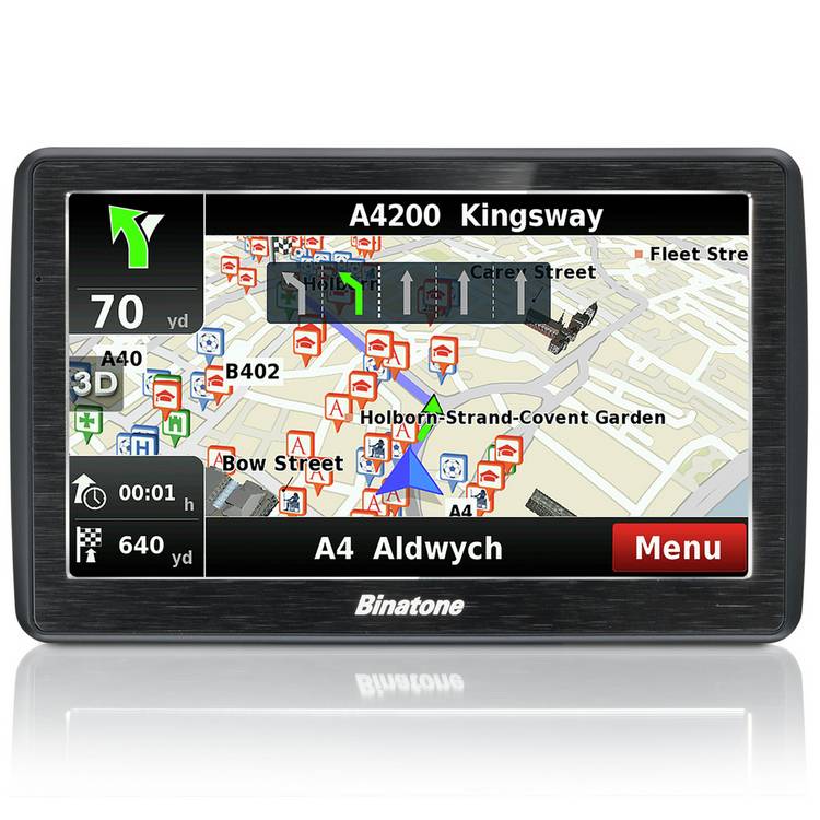Binatone U700 7 inch sat nav, imported from the UK