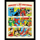 DC Comics Heroes of the DC Universe framed print (British brand)
