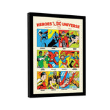 DC Comics Heroes of the DC Universe framed print (British brand)