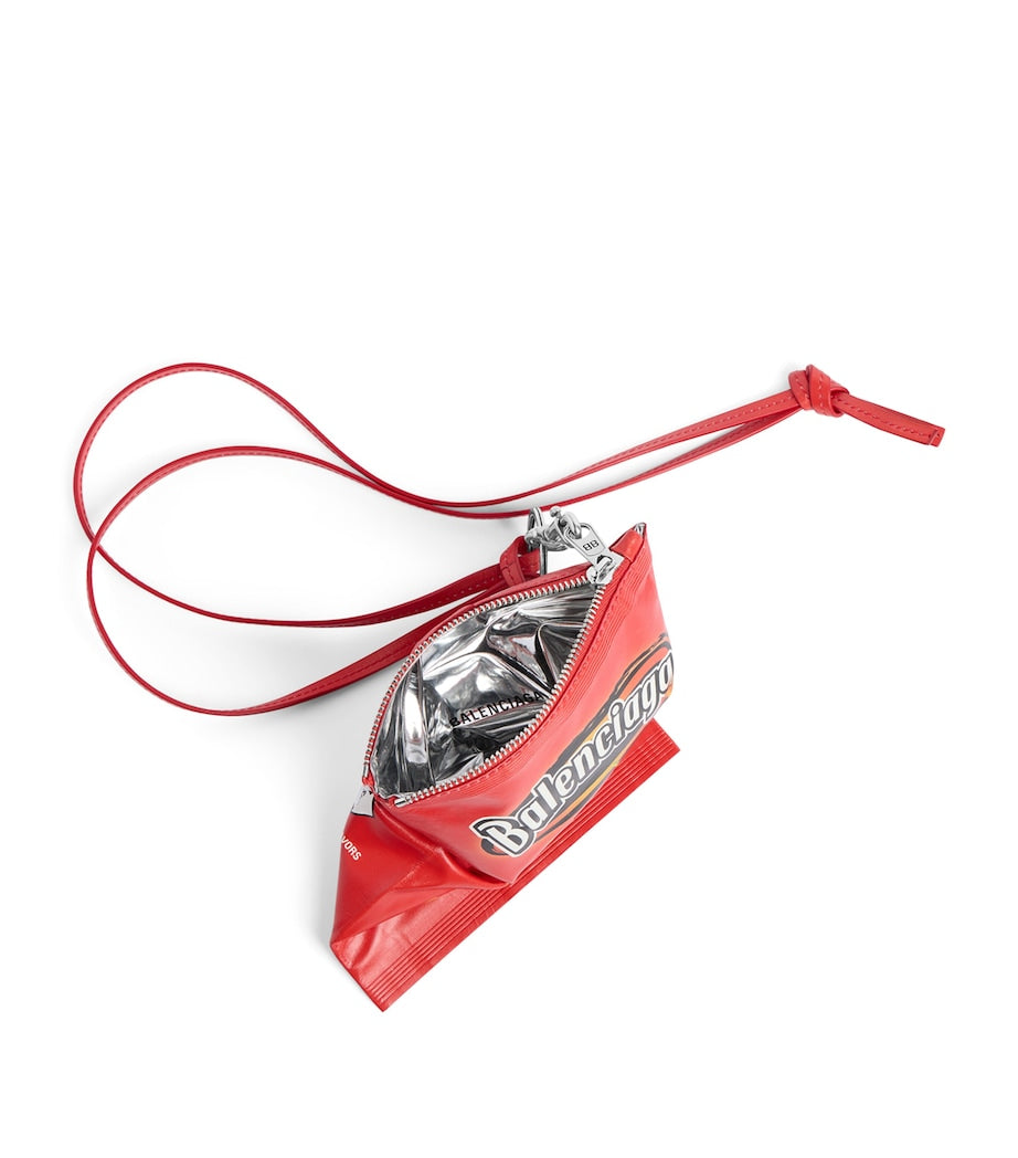 Balenciaga calf leather chips phone pouch - British product