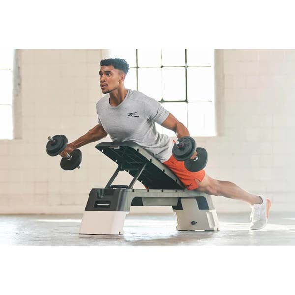 Reebok Deck adjustable platform bench White/Black - British product