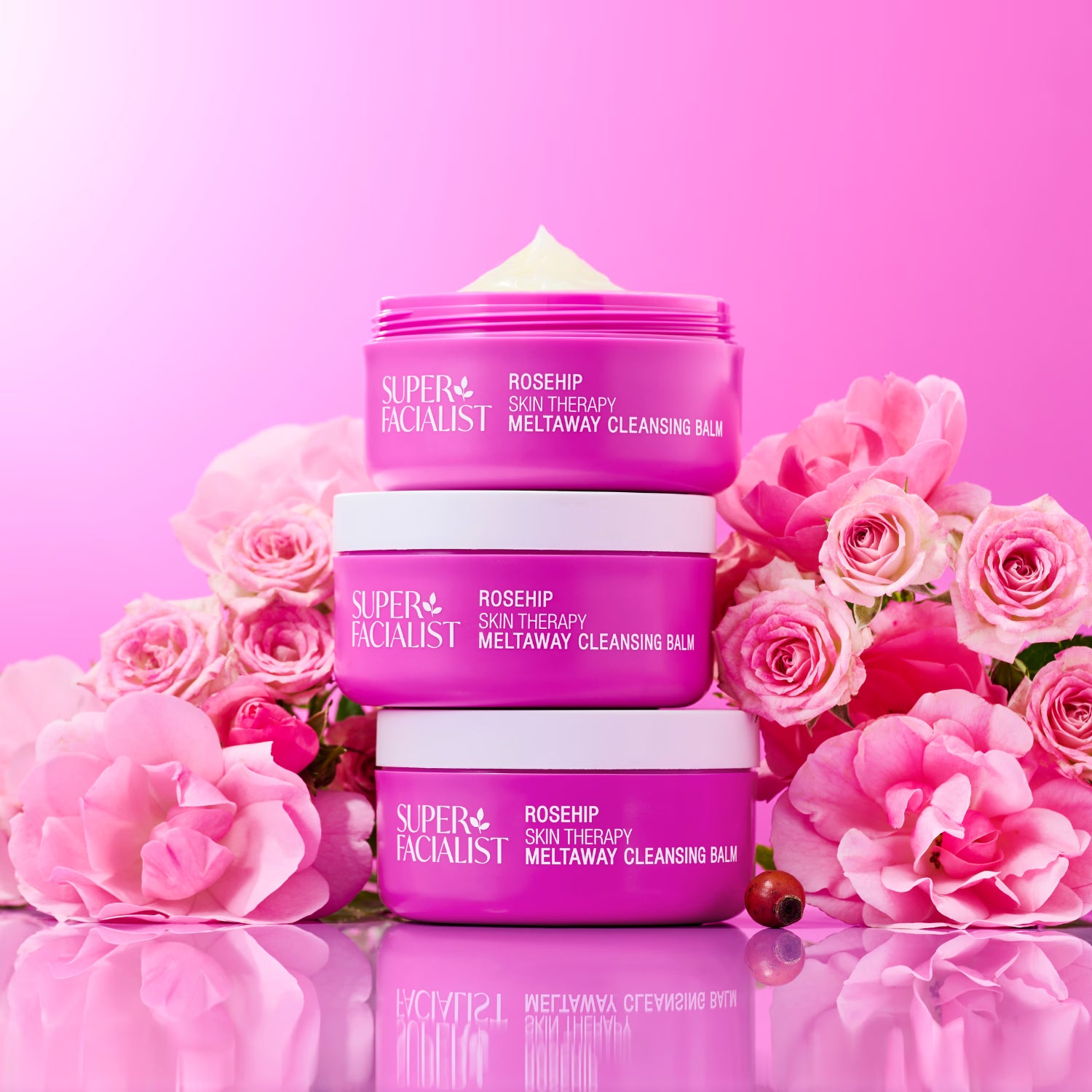 Super Facialist rosehip skin therapy cleansing balm 100ml, UK version