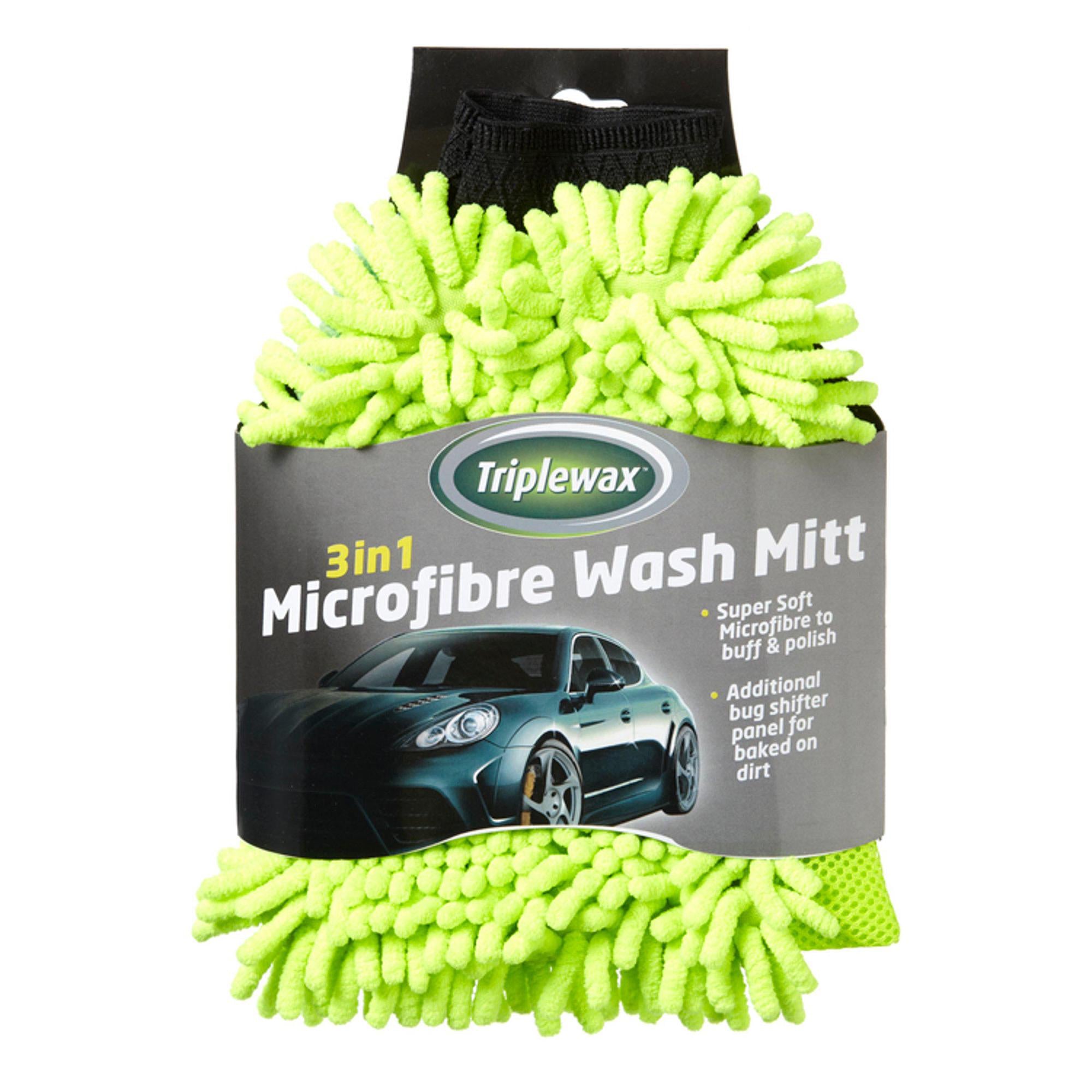 Triplewax 3in1 Microfibre Wash Mitt DIY Sainsburys   