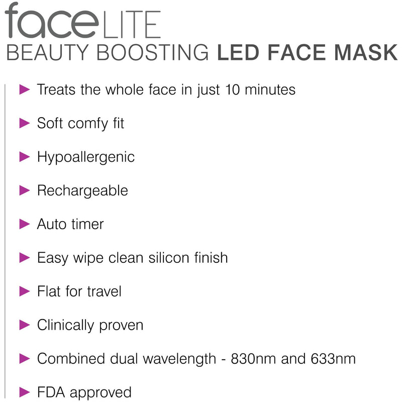 Rio Facelite LED face mask for red light therapy - British product