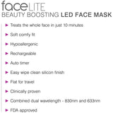 Rio Facelite LED face mask for red light therapy - British product