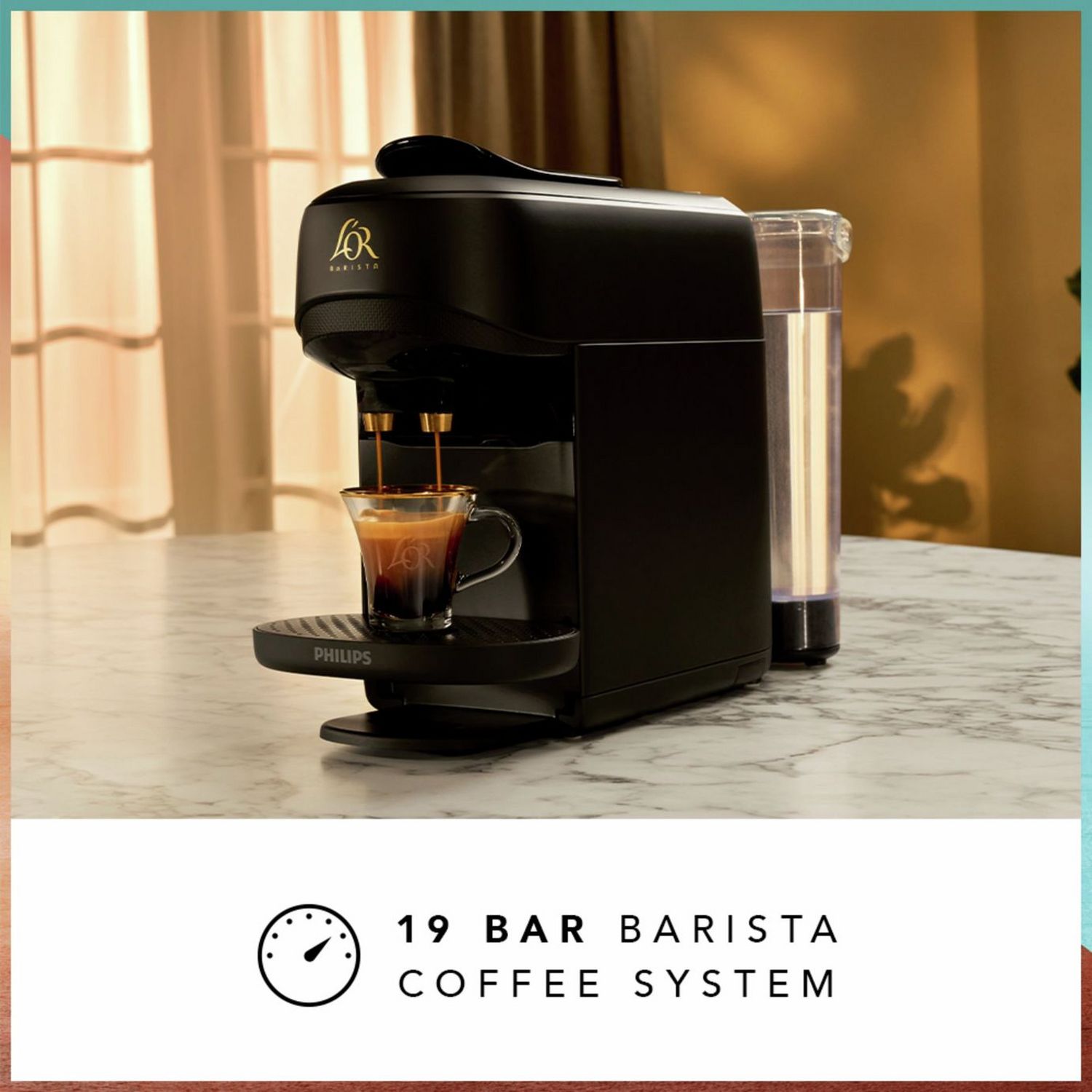 Philips L'OR Barista Absolu black coffee machine, imported from the UK