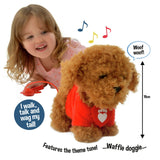 CBeebies Waffle the Wonder Dog interactive soft toy, UK version