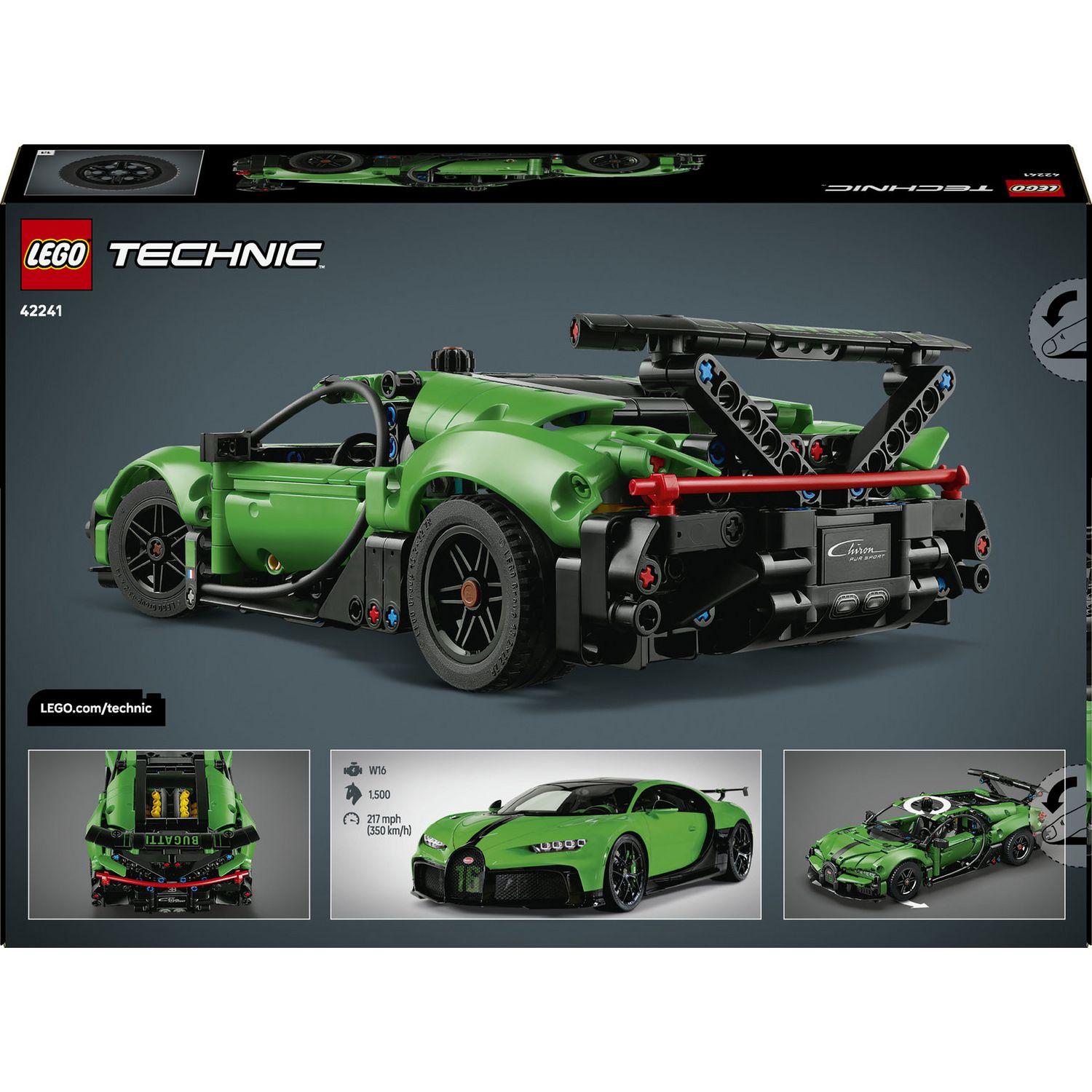 LEGO Technic Bugatti Chiron model 771 pieces, UK version