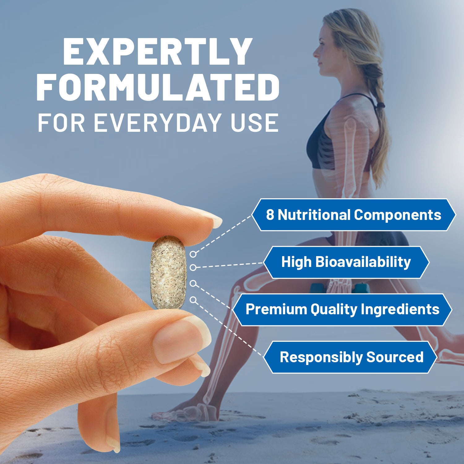 Prowise Healthcare glucosamine chondroitin complex 200 tablets, imported from the UK