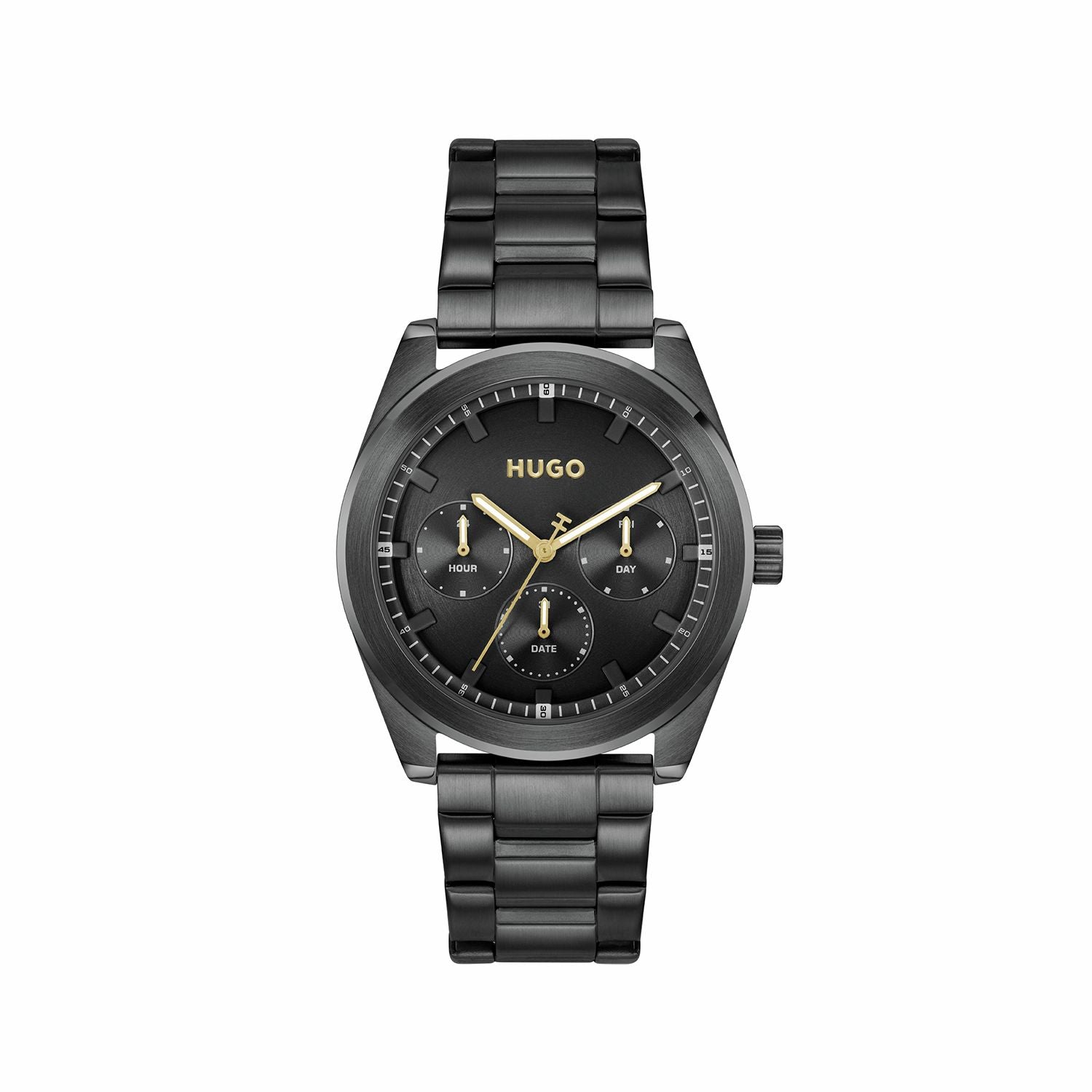 HUGO Bright Sport Black IP Bracelet watch 42mm, UK version