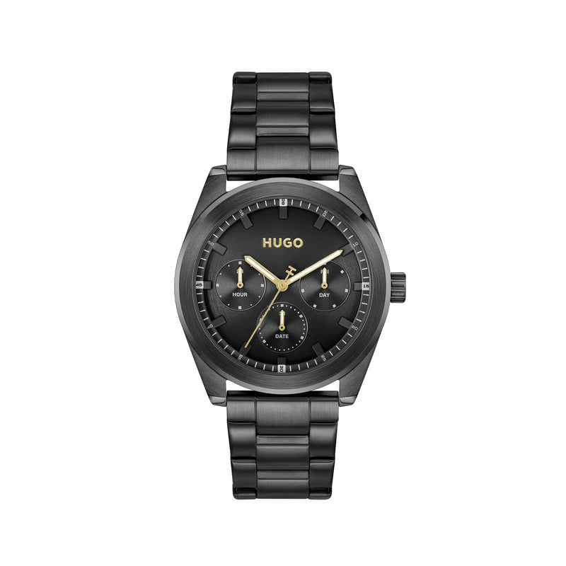 HUGO Bright Sport Black IP Bracelet watch 42mm, UK version