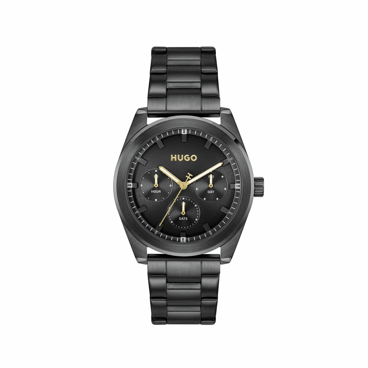 HUGO Bright Sport Black IP Bracelet watch 42mm, UK version