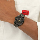 HUGO Bright Sport Black IP Bracelet watch 42mm, UK version