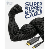 Our Pure Planet USB-C to HDMI cable 2m black - British product