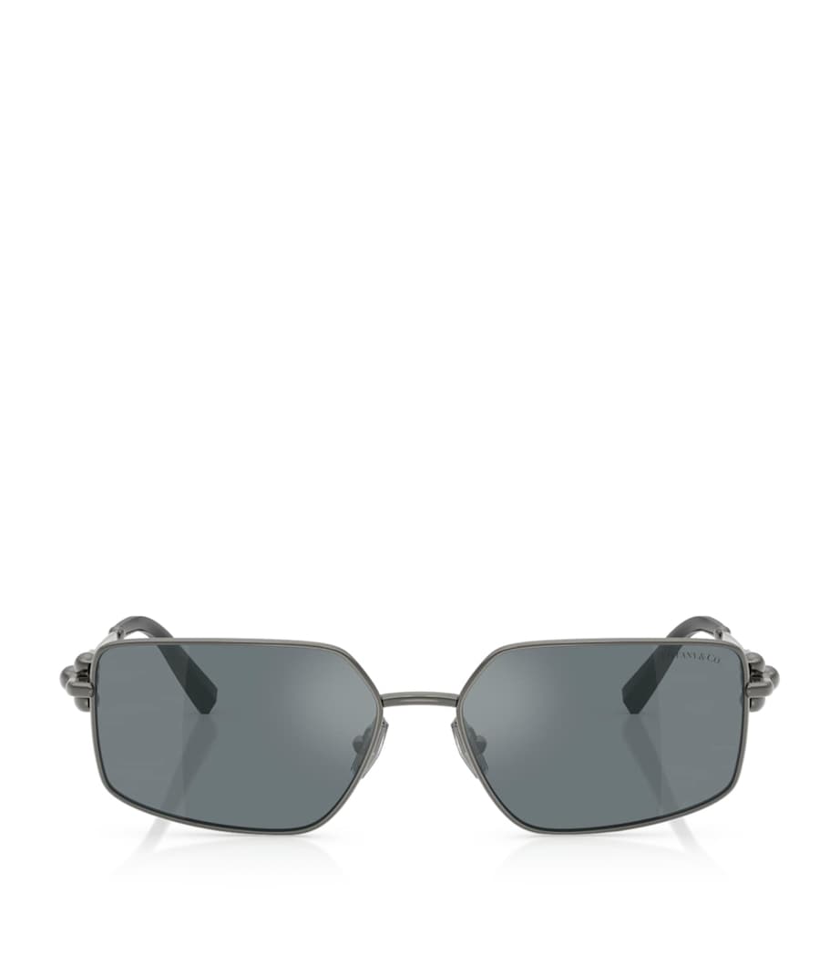 Tiffany & Co. metal rectangular sunglasses TF3111, imported from the UK