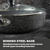 Tower Precision 28cm sauté pan with glass lid - British product