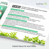 Nutravita probiotic 60 Billion CFU 60 vegan capsules, imported from the UK
