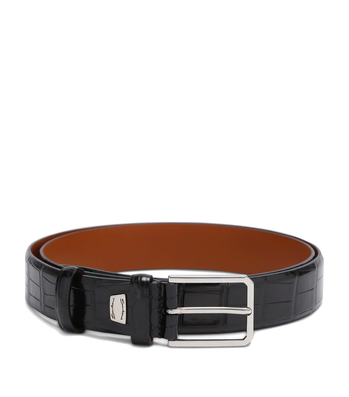 Santoni crocodile leather belt (British brand)