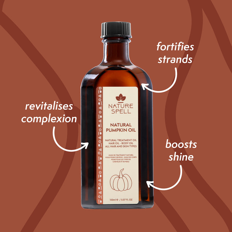 Nature Spell pumpkin hair oil 150ml, imported from the UK