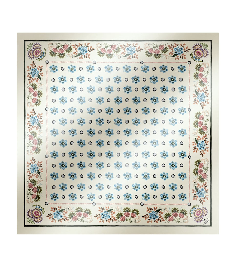 Weekend Max Mara silk twill floral scarf 90x90cm, imported from the UK