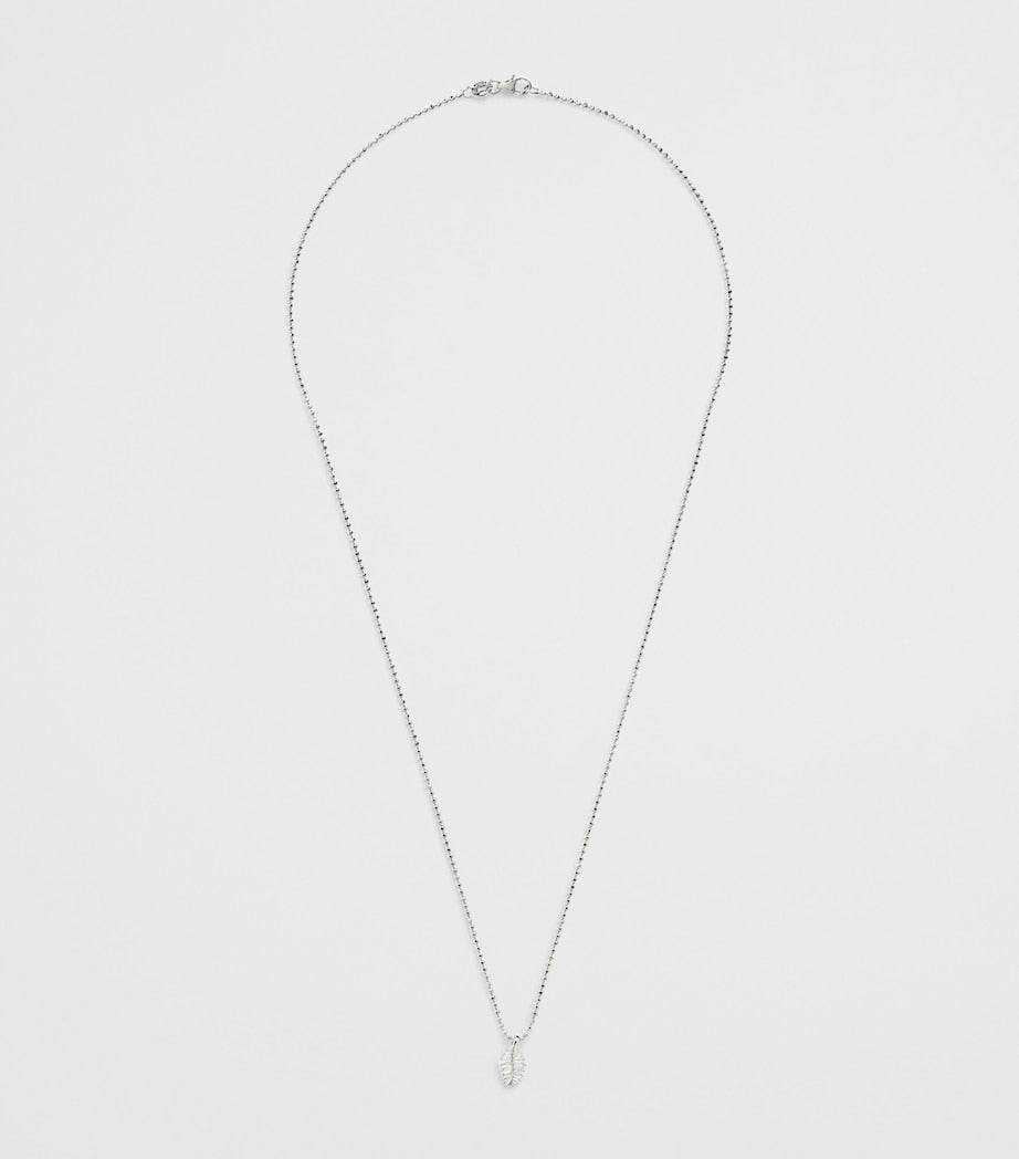 Anita Ko white gold diamond palm leaf necklace - British product