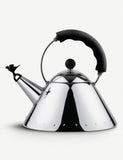 Alessi 9093B black kettle with bird whistle 2L - British product