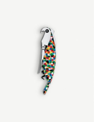 Alessi painted parrot aluminium corkscrew 13cm - British product