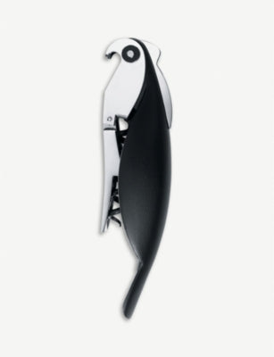 Alessi parrot corkscrew 13cm cast aluminium - British product