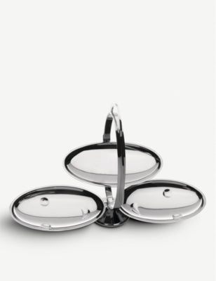 Anna Gong folding stainless steel cake stand three tiers, UK version
