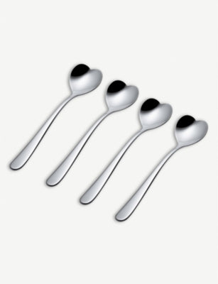 Alessi Heart tea spoons set of four, imported from the UK