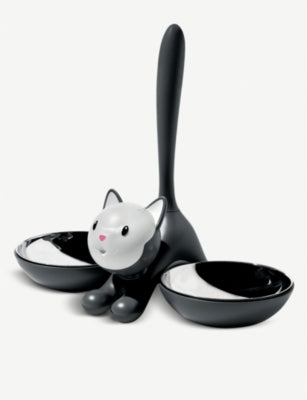 Alessi Tigrito stainless-steel cat bowl 28cm (British brand)