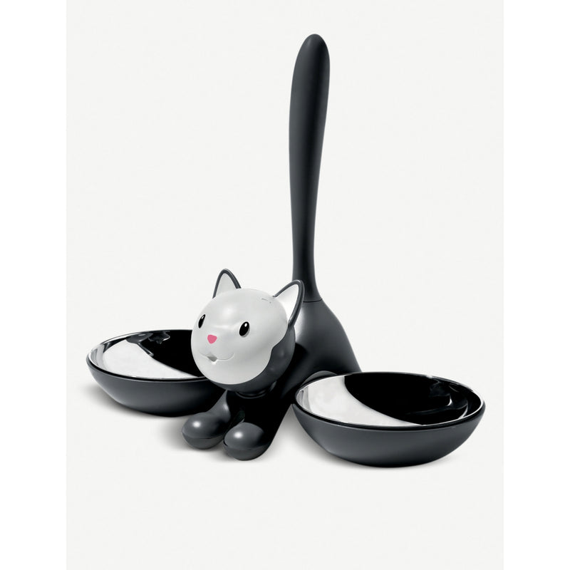 Alessi Tigrito stainless-steel cat bowl 28cm (British brand)