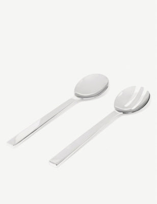 Alessi Santiago stainless steel salad set 25cm - British product