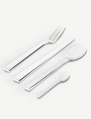 Alessi Santiago cutlery set 24-piece stainless steel, imported from the UK
