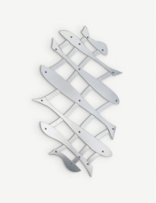 Alessi extensible mirrored stainless steel trivet 51 cm, imported from the UK